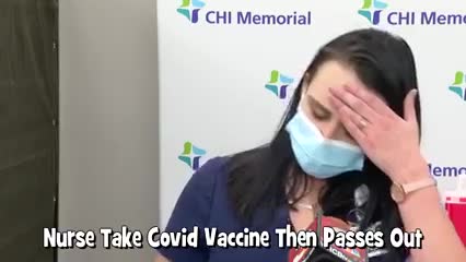 Nurse passes out after getting covaids vax...