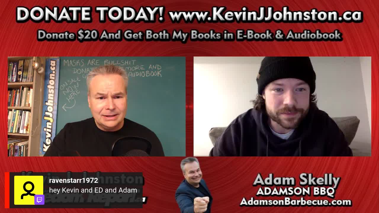ADAM SKELLY from ADAMSON BBQ and Kevin J. Johnston LIVE TONI...