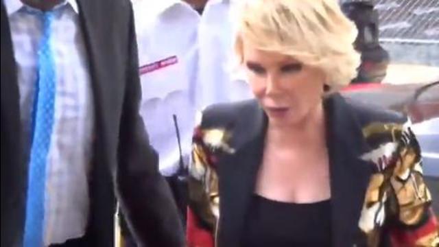 Joan Rivers telling a reporter we all know Obama is gay and ...
